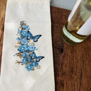 CREAM BUTTERFLY WINE BAG