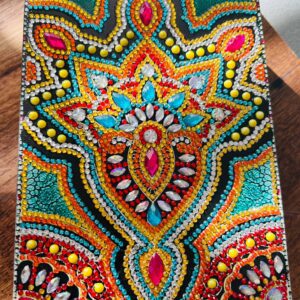 Rhinestone solid wood Trinket box- Giraffe inspired