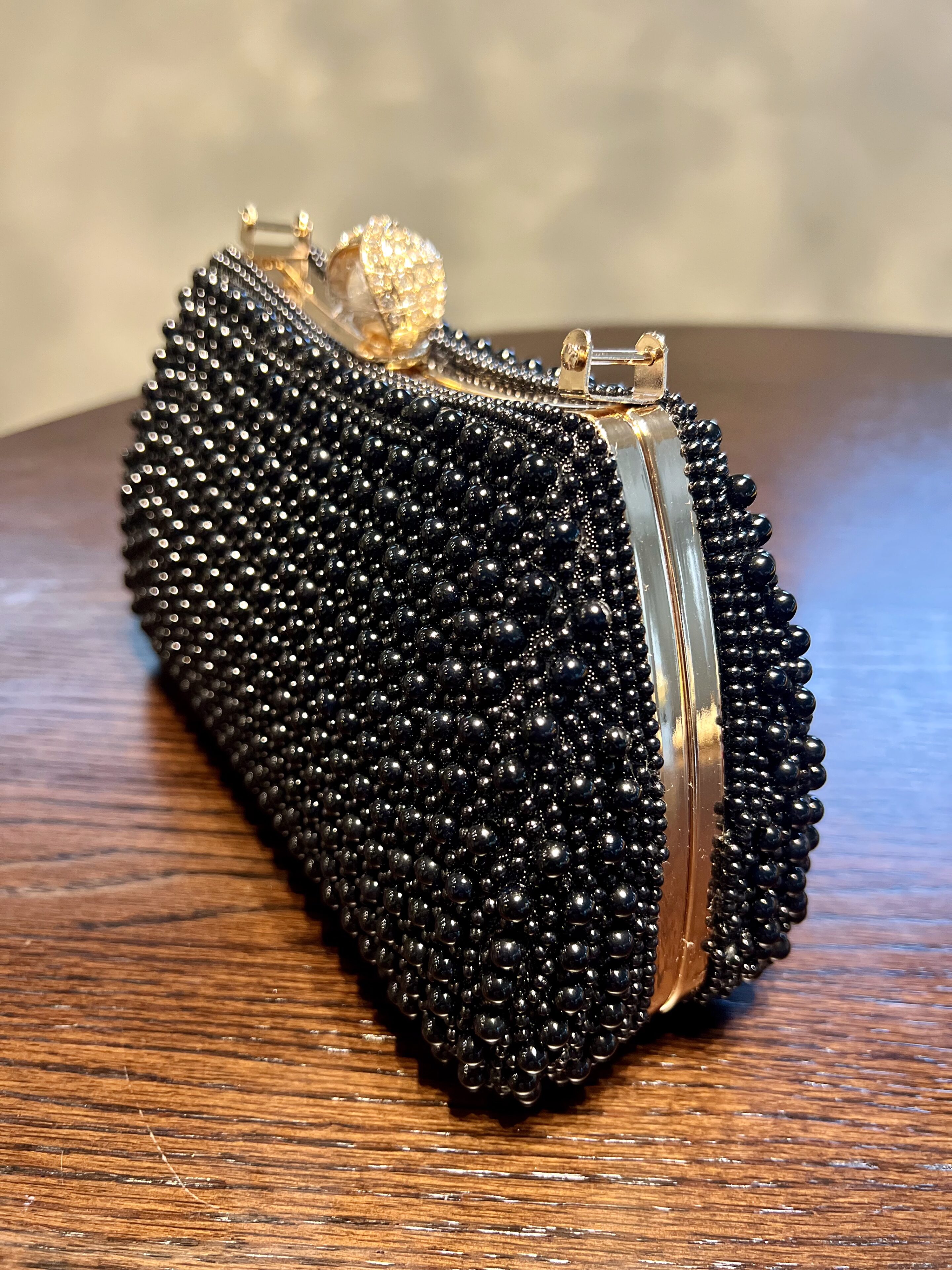 Pearl Beaded Handbag with Pearl Closure - Image 6