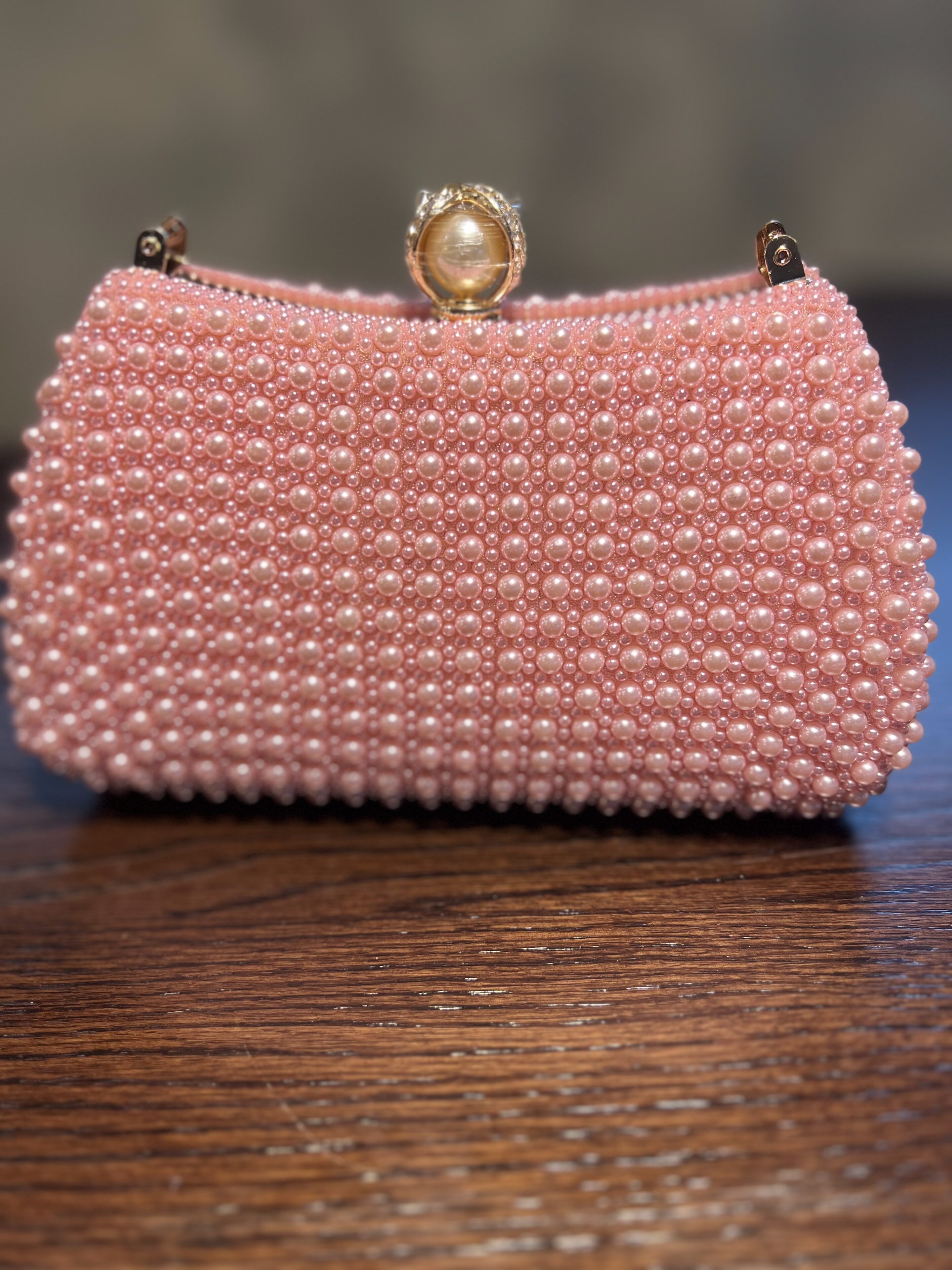 Pearl Beaded Handbag with Pearl Closure - Image 7