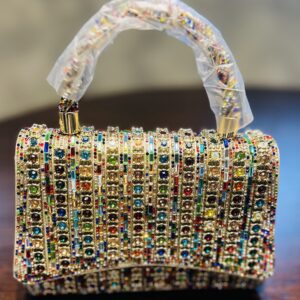 Multi-Rhinestone sparkling evening bag