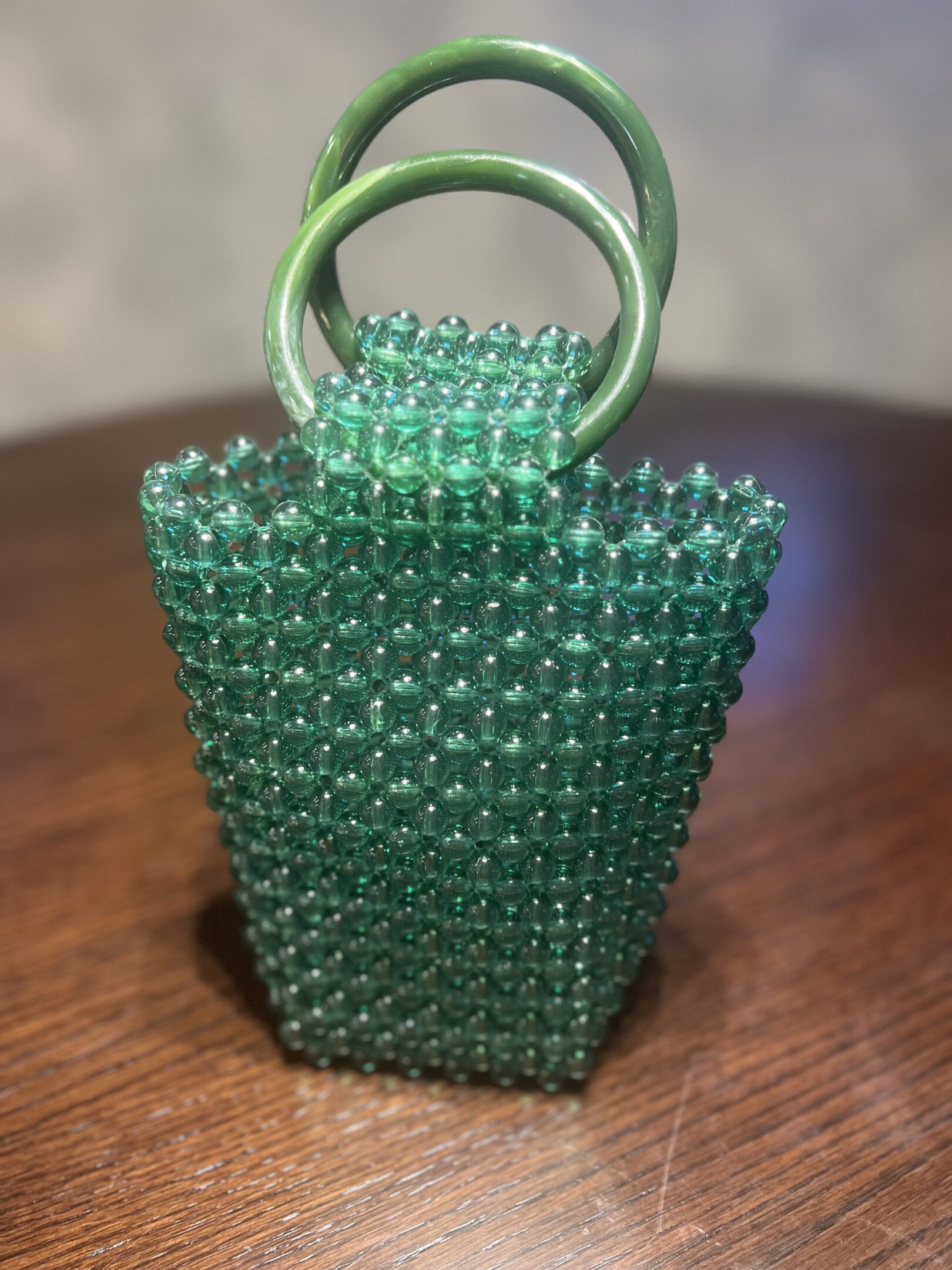 Handmade Beaded Acrylic Tote - Image 3
